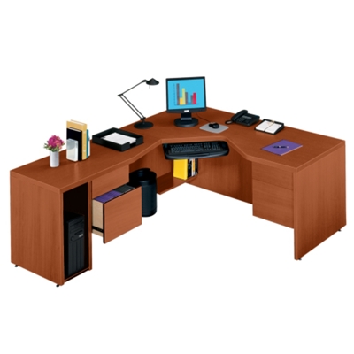 Angled L-Desk with Left Return